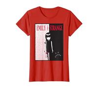 Emily The Strange Scareface Camiseta, Mujer, Rojo, L