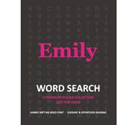 Emily Word Search Puzzle Book • Jumbo 30pt Large Print Brain Games • Personalized Gift for Relaxing Fun and Easy Reading: Hours of Engaging Activities ... Personalized Name Word Search Collection)