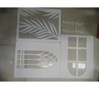 Eminchu 3 Piezas Tableros de Fondo para Fotografía, Tableros de Luz y Sombra, Fondos con Patrón de Arte Hueco con Material de PVC, Ideal para Fotografía de Comida, Joyería y Maquillaje, 48x38cm