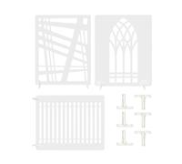 Eminchu 3 Piezas Tableros de Fondo para Fotografía, Tableros de Luz y Sombra, Fondos con Patrón de Arte Hueco con Material de PVC, Ideal para Fotografía de Comida, Joyería y Maquillaje, 48x38cm