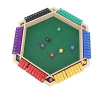 Eminchu 38.2 33.5 Cm Juego de Dados Shut The Box de Madera para Noches Juegos Familiares y Reuniones Sociales Admite 6 Jugadores con 12 Dados Colores Reglas Fáciles Aprender Diseño