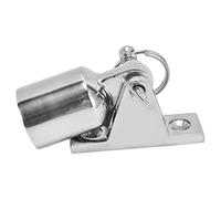 Eminchu Accesorios de Montaje Superior Bimini, Bisagra de Cubierta Duradera de Acero Inoxidable 316 y Tapa de Extremo de Ojo de Tubo para Barcos y Yates, 22mm