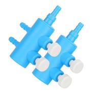 Eminchu Acuario 2 Piezas Azul Blanco Pecera Divisor de Aire Adaptador de Bomba de Oxígeno para Tuberías de Aire de Acuario, Largo Tiempo de Servicio, Material Plástico de 6.7 Pulgadas,