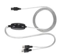 Eminchu Adaptador de Cable USB MIDI Plug & Play para Edición de Música PC Studio, Cable de Música de Teclado para Productores de 74,8 Pulgadas Negro