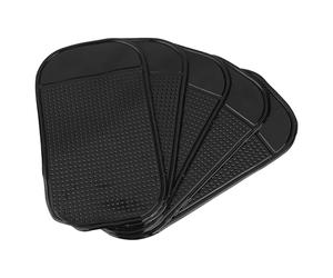 Eminchu Alfombrilla Adhesiva Antideslizante para Coche, Soporte para Teléfono para Tablero Súper Adhesivo, 5 uds., para Baño, Cocina, Plástico, Silicona, Negro, 5,12x2,76 Pulgadas