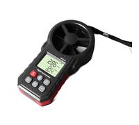 Eminchu Anemómetro Digital Sensor de Velocidad Probador de Temperatura del Viento de Alta Precisión para Uso en Exteriores Diseño Compacto ABS