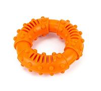 Eminchu Anillo de Goma para Masticar Dientes de, Juguete de Donut Suave Resistente a Mordeduras para Perros Medianos y Grandes, Material TPR, 1 Unidad (Orange)