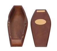 Eminchu Ataúd en Miniatura de Casa de Muñecas de Madera 1:12, Ataúd Pequeño, Accesorios de Casa Encantada, Ideal para Manualidades, Decoración de Halloween y Fiestas