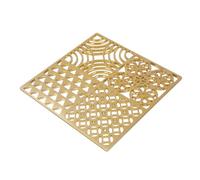 Eminchu Bandeja para Sellos de Cubitos de Hielo de Cobre, Bandeja de Hielo Moderna, con Patrones Elegantes para Cócteles, Whisky, Ideal para Accesorios de Camarero, 4,3x4,3 Pulgadas (C)