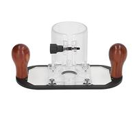 Eminchu Base de Recortadora para Carpintería, Protector Transparente Resistente y Duradero para Tareas de Bricolaje con Máquinas de Corte de 65 Mm, Acrílico y Aleación de Aluminio
