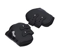 Eminchu Botas de Tendón de Caballo, Juego de Protección Duradero Ajustable para Deportes de Carreras de Caballos, Neopreno PU, 2 uds. (Patas traseras Negras XL)