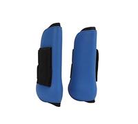 Eminchu Botas Delanteras para Caballo, Cómodas, Duraderas, con Amortiguación Elástica para Saltar, Entrenar, Montar, Paquete de 2 (Patas Delanteras Azules XL)