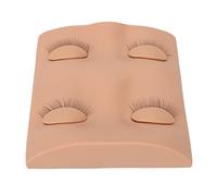 Eminchu Cabeza de maniquí de Práctica de Extensión de Pestañas Postizas con Párpados Extraíbles para una Experiencia de Entrenamiento de Maquillaje Realista Hecha de Silicona Suave de PVC (Desnudo)