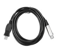 Eminchu Cable de Micrófono Profesional USB a XLR de 9,8 Pies, Salida de Señal Estable para Rendimiento de PC Grabable, Ligero (3 metros/9,8 pies)