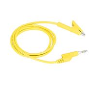 Eminchu Cables de Prueba con Pinza de Cocodrilo Cables de Alambre de Latón Flexibles para Pruebas Eléctricas de Automóviles y Camiones Tamaño de Apertura de 10 Mm (YELLOW)