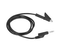 Eminchu Cables de Prueba con Pinza de Cocodrilo Cables de Alambre de Latón Flexibles para Pruebas Eléctricas de Automóviles y Camiones Tamaño de Apertura de 10 Mm (BLACK)