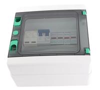 Eminchu Caja Combinadora Solar Fotovoltaica, Plástico Duradero de 2 Cuerdas, Protección contra Rayos con Fusible de 15 A, para Sistemas de Energía Solar, Resistente Al Agua IP65, 210 X 210 X 120 Mm