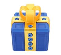 Eminchu Caja de Regalo Molesta, Tornillos Anidados, Caja Sorpresa Divertida Impresa en 3D con Mecanismo Giratorio para Cumpleaños, Vacaciones y Aniversario (Oro claro + azul)