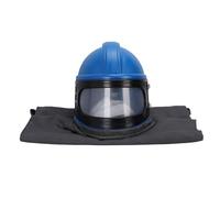 Eminchu Casco de Chorro de, Tapa de Capucha de Chorro de, Capucha de de con Lente de Visión Amplia y Traje Ligero sin Mangas para Limpieza de Pintura de Corte por Pulverización