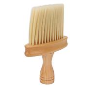 Eminchu Cepillo de Peluquero Plumero de Cuello con Cerdas de Nailon Suave para una Fácil Depilación en Salones, Cómodo de Madera, 1 Unidad