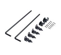 Eminchu Cerradura de Suelo para Puerta, Tapón de Varilla de Caída con Recubrimiento en Polvo Negro de 18 Pulgadas, Cerradura de Puerta de Acero Al Carbono con Retenedor, Ideal para Vallas de Madera