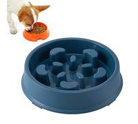 Eminchu Comedero Lento Perro Cuenco Forma Pétalo Anti Asfixia Antideslizante Diseño Puzzle para Perros 1 Unidad (Azul Oscuro)