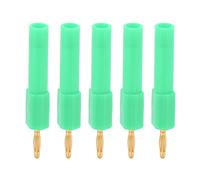 Eminchu Convierta el Conector Tipo Banana, 5 Piezas, Fuerte Conectividad, Duradero, Conector de de 2 Mm a 4 Mm para Inversores, Automóviles, Electrónica, Material de Latón PA (GREEN)