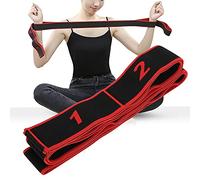 Eminchu Correa Elástica de Yoga para Entrenamiento Físico y Mejora de la Flexibilidad en Amarillo 34,6 Pulgadas, Material de Látex de Poliéster Duradero (rojo)