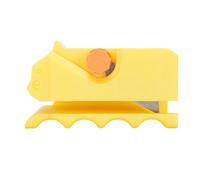 Eminchu Cortador de Cartón Rascador para Gatos, Cortador de Cartón de Mano con Impresión 3D de Plástico para Elaborar un Tablero Rascador para Gatos, con Forma única, Ideal para Amantes (Yellow)