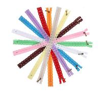 Eminchu Cremallera de Encaje Juego de 10 Elegantes Cremalleras de Nailon de Estilo Mixto Bud Silk No.3 para Manualidades y Diseño de Ropa 35cm