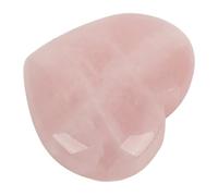Eminchu Cristal de Cuarzo Rosa en Forma de Corazón para Aliviar la Ansiedad y Meditación - Piedra Curativa de Primera Calidad para Decoración del Hogar o Regalo