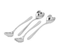 Eminchu Cuchara de café, 4 Cucharas Agitadoras de Acero Inoxidable en Forma de Corazón, Ergonómico con Superficie Brillante, Ideal para té, Postre y Helado
