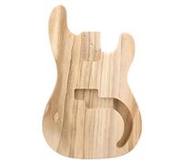 Eminchu Cuerpo de bajo de Arce sin Terminar para Piezas de Guitarra Eléctrica de Bricolaje Preperforado para Entusiastas de la Artesanía Estilo PB 495 X 330 X 43 Mm, Color Madera, 1 Cuerpo de bajo