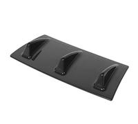 Eminchu Difusor de Labio de Parachoques Trasero, Negro Brillante, ABS Resistente a la Intemperie para Modificación de Coche, Ajuste Universal (Tres alas)