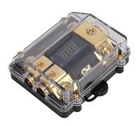 Eminchu Divisor de Tierra de Potencia, Bloque de Distribución Universal de Calibre 0/2 para Sistemas de Audio de Automóvil, Salida de Alta Corriente, Material ABS/Cobre Duradero