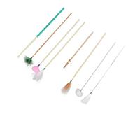 Eminchu El Kit de Plumas para Limpieza de Oídos Limpia Profundamente la Cera de los Oídos y Masajea para Mayor Comodidad, 7 Piezas de Herramientas de bambú
