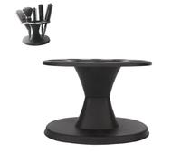 Eminchu Estante de Exhibición de Plástico para Cepillos de Pelo para Salón y Hogar, 8 Agujeros para Varios Peines, Plástico Negro Duradero (BLACK)