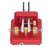 Eminchu Herramienta Automática de Entrenamiento de Doble Paleta con Clave de Código Morse con Fibra de Carbono Duradera y Acero Inoxidable para Operadores de Radioaficionados 79 X 79 X 51 Mm (Rojo)