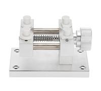 Eminchu Herramienta de Reparación Duradera con Soporte de Caja de Reloj de Metal Ajustable para Quitar la Correa del Reloj para Relojero - Plata 4.7 * 2.8 * 2.8 Pulgadas (Silver)