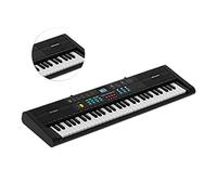 Eminchu Instrumento de Piano con Teclado Eléctrico de 61 Teclas para Principiantes y Niños con Micrófono USB y Atril Tamaño Negro 23,6 X 6,7 X 1,8 Pulgadas
