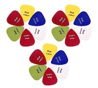 Eminchu Juego de 100 Púas de Guitarra para Músicos Púas Esmeriladas de Colores Brillantes para un Rendimiento Mejorado Fabricadas con Material ABS Duradero en 6 Espesores