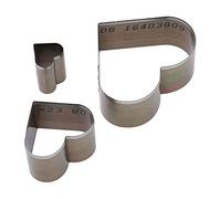Eminchu Juego de 3 Troqueles de Perforación en Forma de Corazón, Acero Duradero con Alto Contenido de Carbono para Manualidades de Cuero, Perfecto para Cinturones y Bolsos