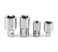Eminchu Juego de Adaptadores de Llave de 1/4 Pulgadas, 3/8 Pulgadas, 1/2, Conversión de Enchufe de Acero Al Cromo Vanadio Duradero para Reparación de Automóviles y Motocicletas (Electrochapado)