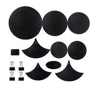 Eminchu Juego de Almohadillas para Silenciar Batería, Silenciador de Batería para Práctica de, 5 Almohadillas para Cabeza de Tambor y 3 para Silenciar Platillos con 4 Clips para Carpetas, Ideal