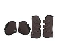 Eminchu Juego de Botas para Patas de Caballo, Protectores de Tendón Ajustables de Neopreno para Carreras de Caballos y Deportes, 4 Uds. (Conjunto de Delante y detrás Marrones. Medio)