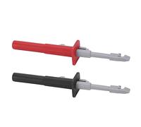 Eminchu Juego de Clips de Sonda Perforadora de Alambre con Protección de Aislamiento para Pruebas de Diagnóstico Automotriz, Conector de 4 Mm, 1 Rojo y 1 Negro