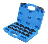 Eminchu Juego de Llaves para Tuercas de 15 Piezas, Llaves Inglesas de Pata de Gallo de Extremo Abierto, Herramienta Manual de Acero Cr Mo con Tamaños de Accionamiento, Ideal para Quitar Tuercas de