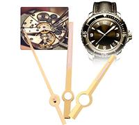 Eminchu Juego de Manecillas de Reloj Universales, Manecillas de Reloj con Movimiento ETA2824, Agujas de de Metal Dorado y Plateado con Diseño Duradero, Ideal para Relojeros (Gold)