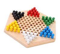Eminchu Juego de Mesa de Damas Chinas de Colores de Madera Que Cultiva la Concentración y la Observación para Adultos y Niños, Familia, Material de Madera Robin Durante Más de 36 Meses