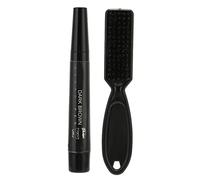 Eminchu Juego de Relleno de Lápiz para Barba, Pluma de Bigote de 4 Puntas Resistente Al Agua de Larga Duración para el Cuidado de los Hombres, Material ABS (BROWN)